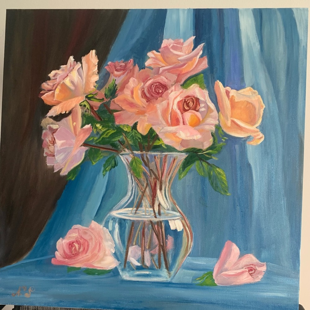 Original oil painting size 20”*20”